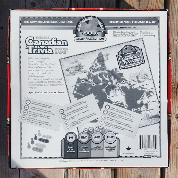 Vintage 2000 The All Canadian Trivia Board Game Millennium Edition - Picture 2 of 2